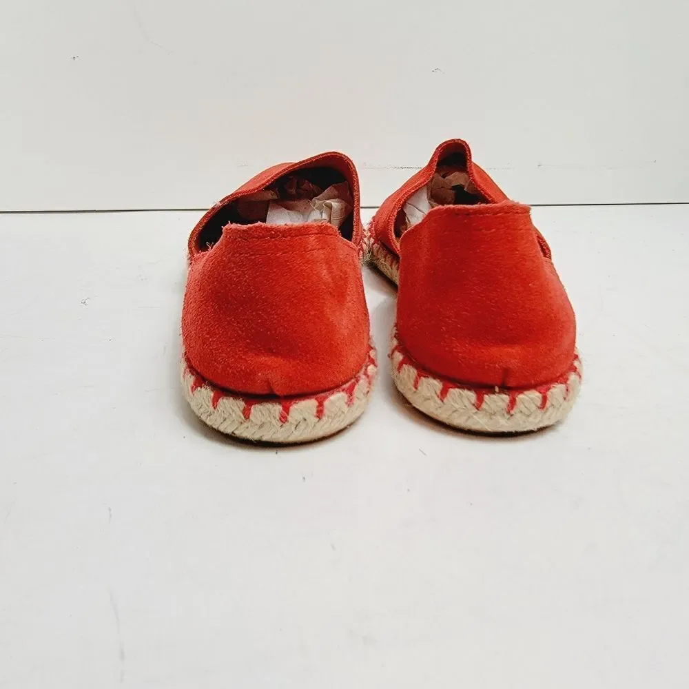 Miz Mooz Carmena Orange Suede Flat Espadrille Size 7 EU37